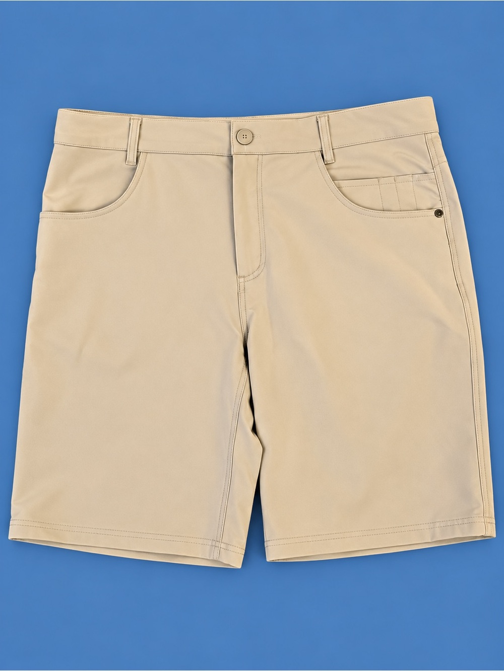 Men's Flat Front Chino Shorts in Khaki